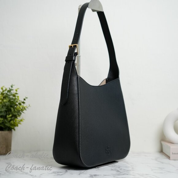 NWT Tory Burch Thea Large Bucket Bag Leather Shoulder Bag in Black - Picture 2 of 8